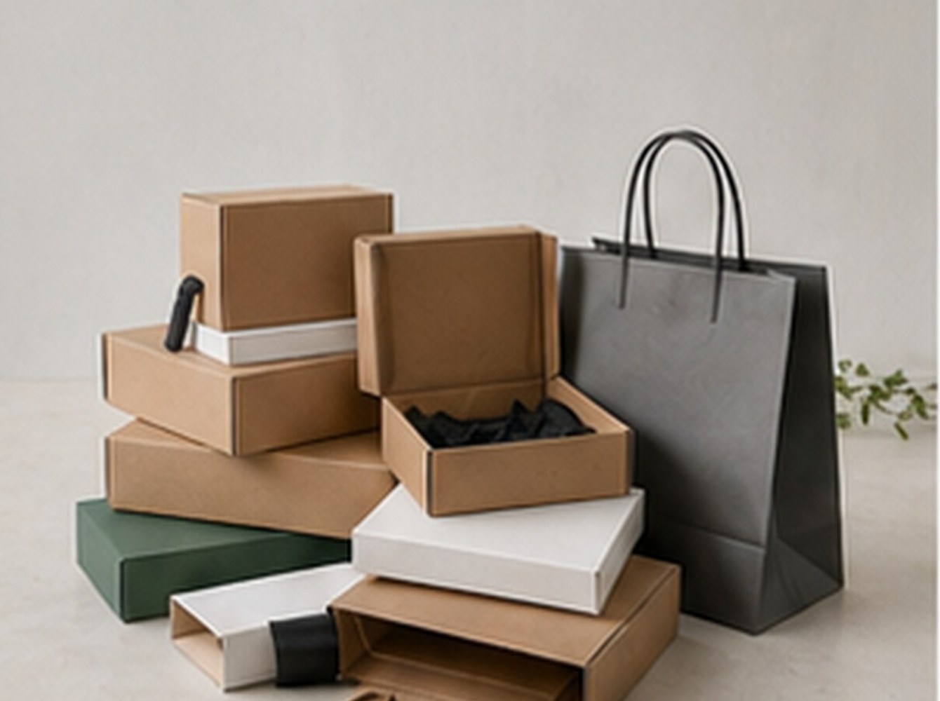 Paper packaging and custom box samples