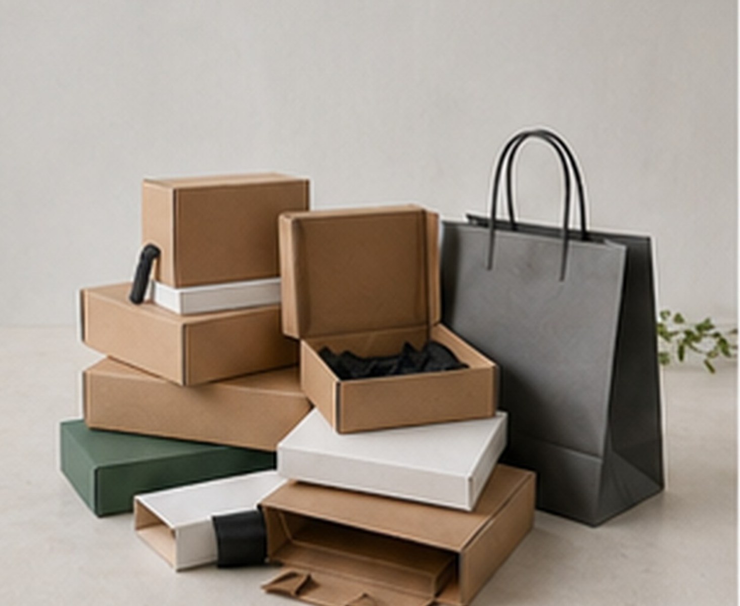Paper box and printed packaging samples