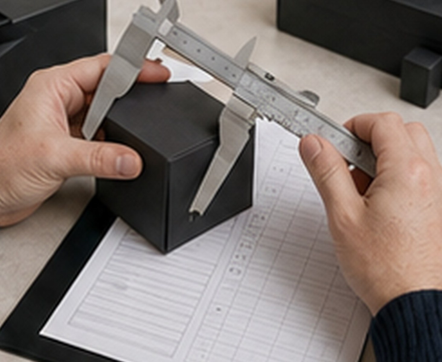 Packaging checking before production