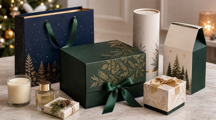 Christmas custom seasonal packaging for gift fragrance and candle products