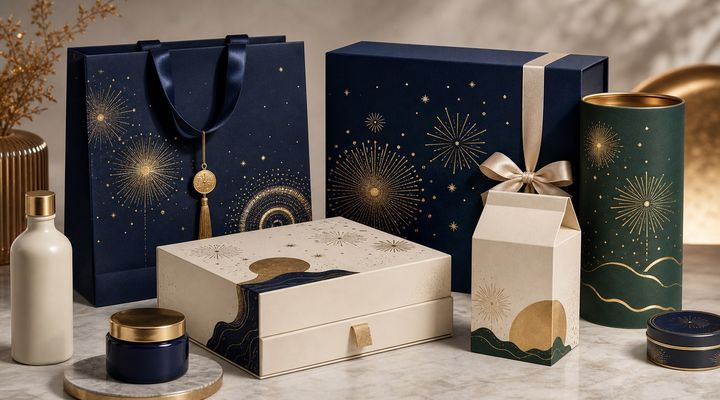 New Year custom seasonal packaging for premium gift products